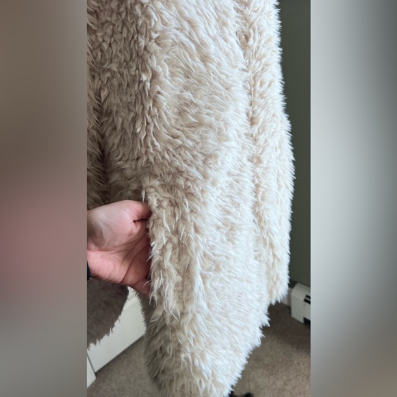 BB Dakota Wubby Collarless Jacket Full Zip Sz Small Super Soft Long Trench 0207 - Picture 2 of 9